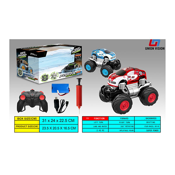 Bugatti graffiti, 2.4g remote control, four-wheel drive, amphibious, inflatable wheel skin