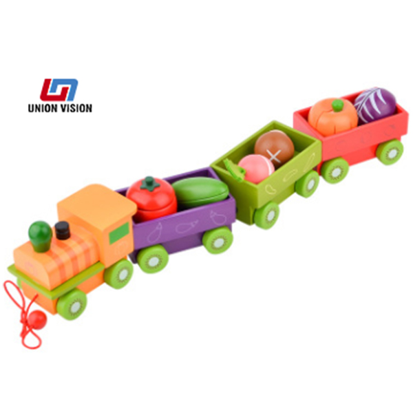 Wooden vegetable train