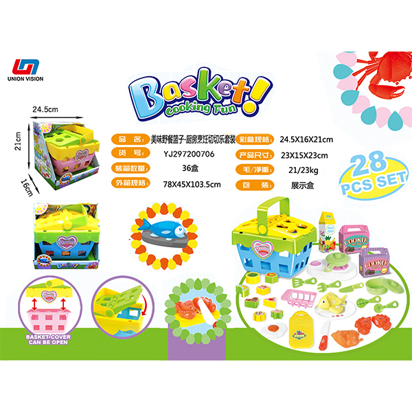 Delicious picnic basket - a 28-piece set cooked in the kitchen