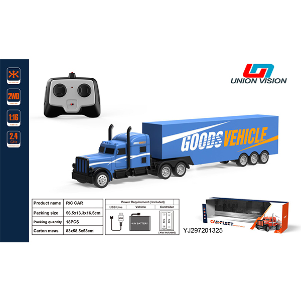 Four-way 2.4g remote-controlled towed container