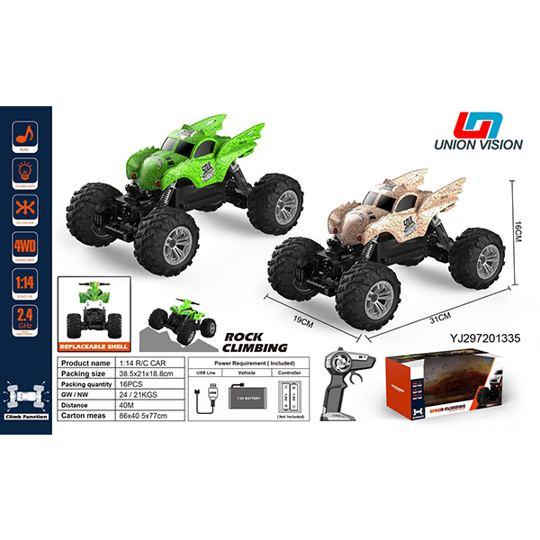 1:14 2.4g climbing car