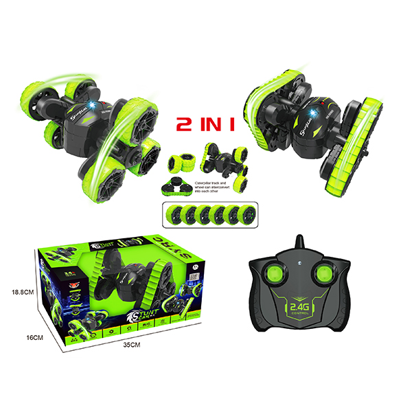 Arm twisting stunt car (crawler wheels in one)