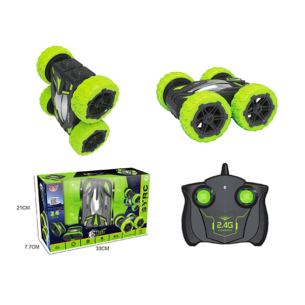 Double tumble stunt wheel