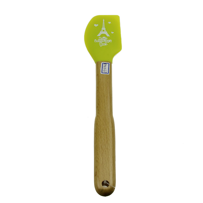 Valentine Printing Silicone Spatulas with Wooden Handle