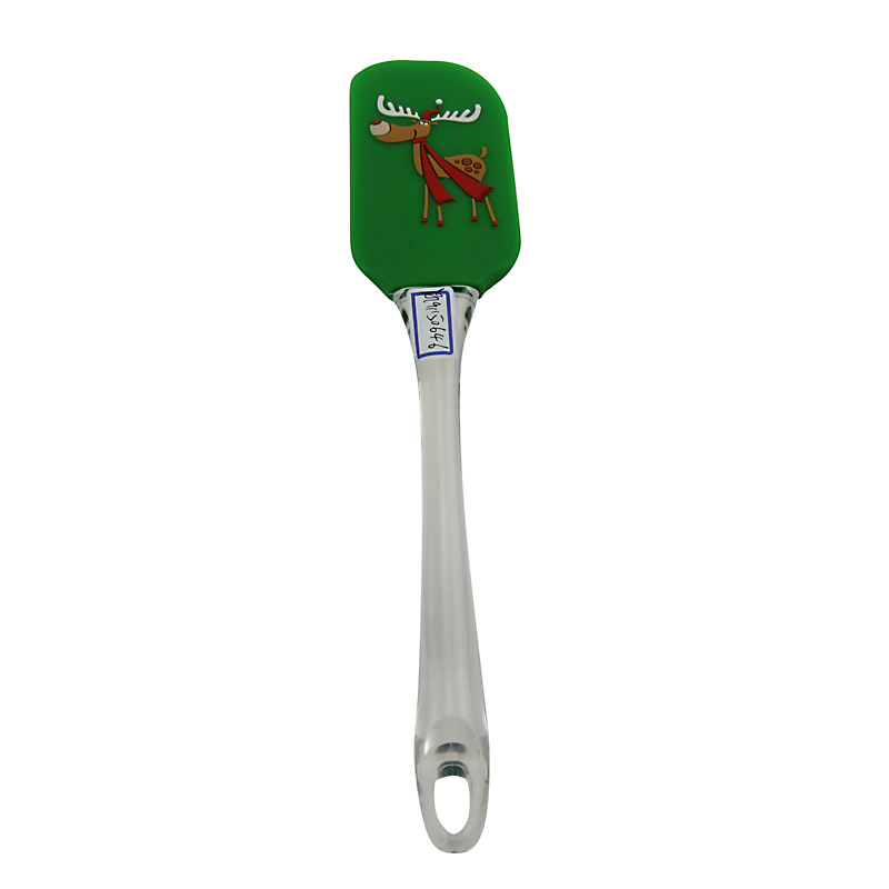 Deer Printing Silicone+PS Spatula Baking Scraper Butter Knife Cooking Cake Kitchen Utensil