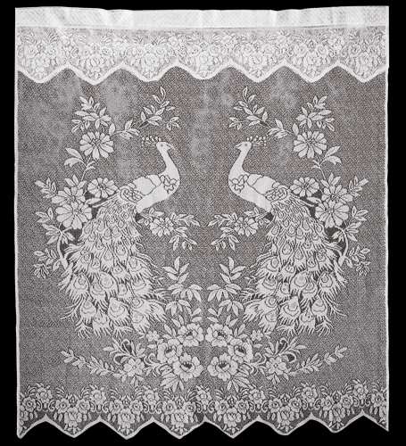 Lace Window Curtain With Phoenix Bird Design