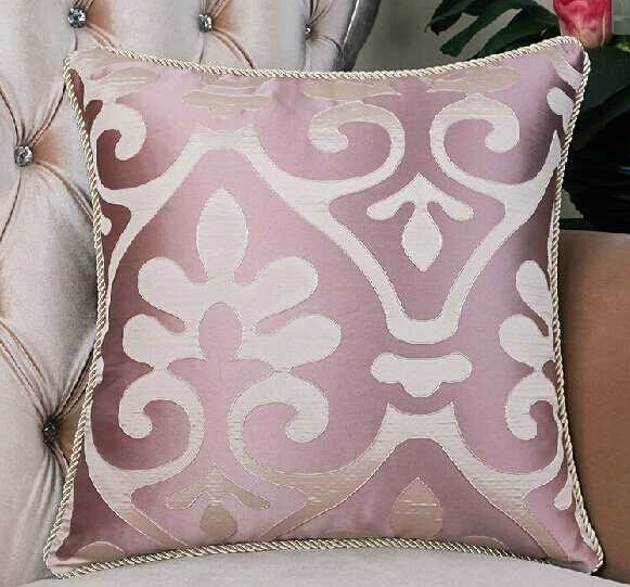 European Style Jacquard Pillow, Cushion, Bed Cushions, Containing Pillow Core, Single, 18' x 18'