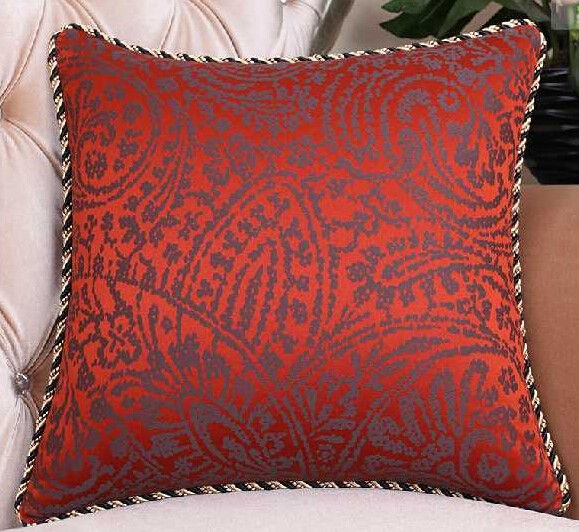 European Style Jacquard Pillow, Cushion, Bed Cushions, Containing Pillow Core, Single, 18' x 18'