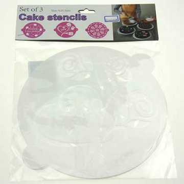 2pcs 7.09 Inch Cake Stencils Set