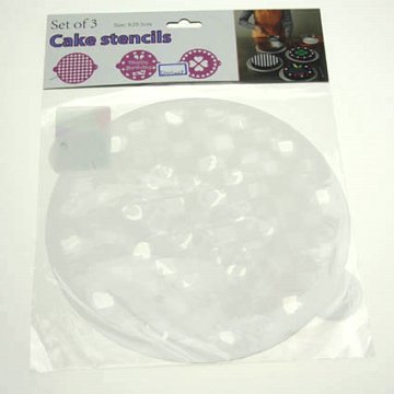 3pcs  8.07 Inch Cake Stencils Set