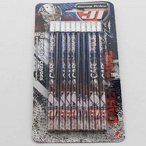 10 PCS Pencils, Crayons Set with Football Artwork