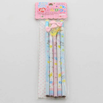 5PCS Pencil Set with Beautiful Artwork