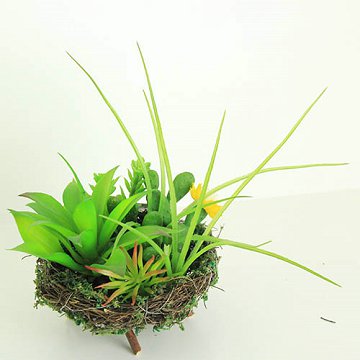 Artificial Bonsai with Rattan Base