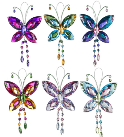 Hanging Jewel Butterfly Ornament