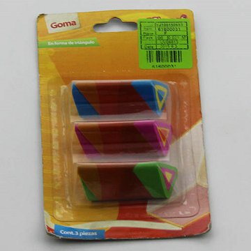 3PCS Colorful Eraser Set